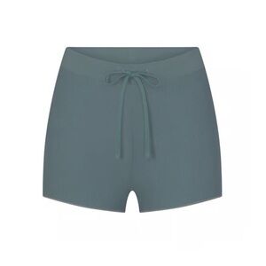 Skims NWT Drawstring Ribbed Women's Shorts kyanite Medium